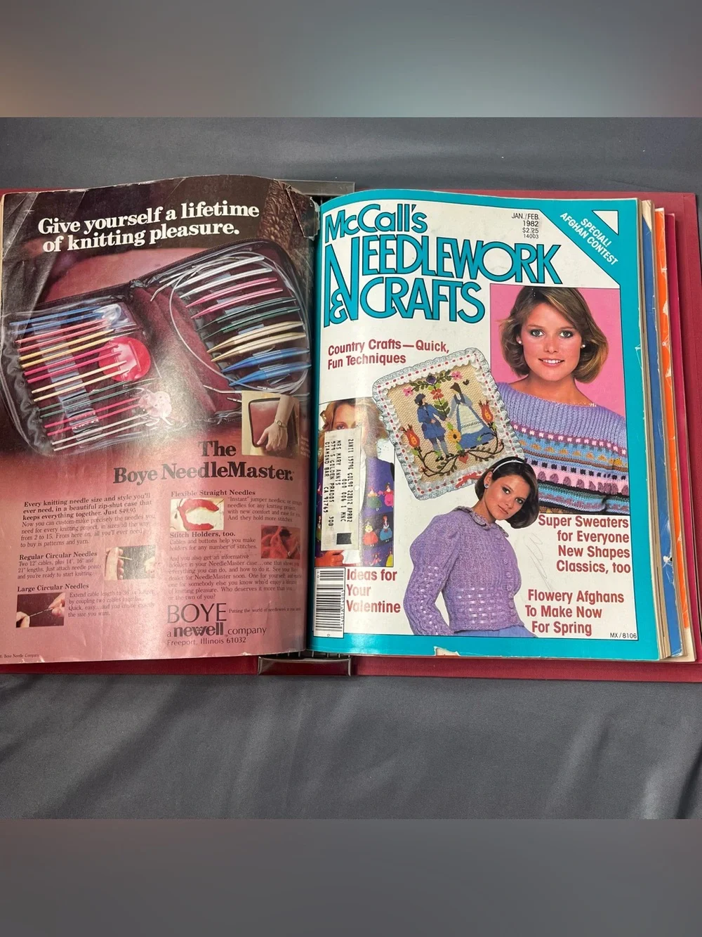 McCall's Magazine Issues 1981-1982 Bound Binder Vtg Lot Needlework Craft Collect